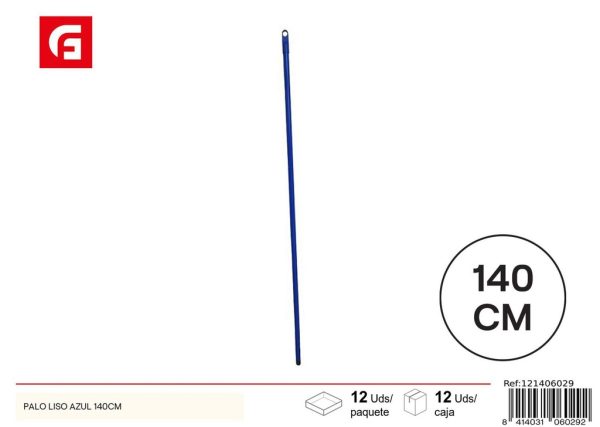 Palo de fregona azul 140cm - Artículos de limpieza y fregona