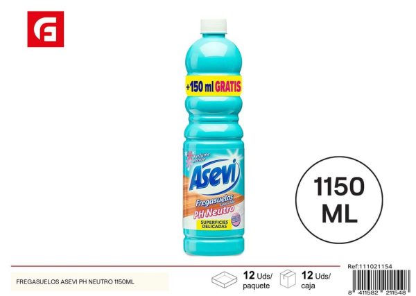 Fregasuelos asevi pH neutro 1150ml - Artículos de limpieza