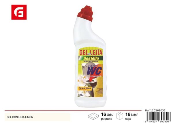 Gel con lejía limón 750 g - Limpiador de baño