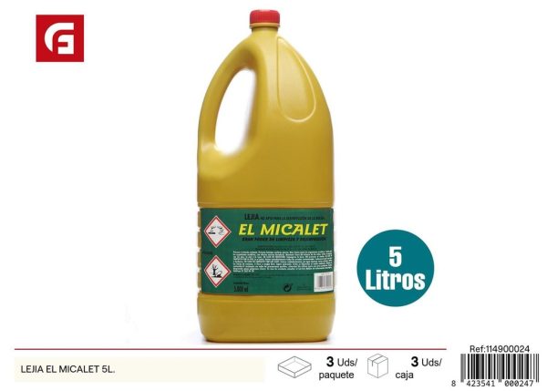 Lejía El Micalet 5 litros - Productos de limpieza