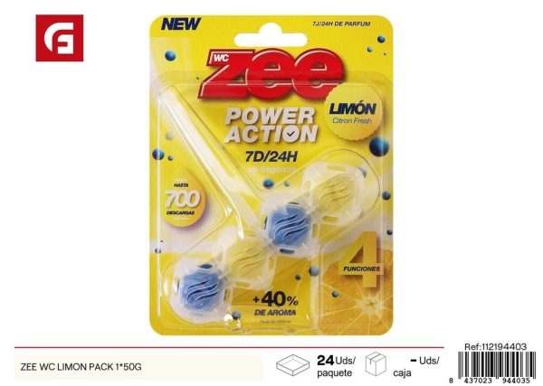 Limpiador de inodoro con olor a limón ZEE WC (pack 1*50g) - Productos de limpieza