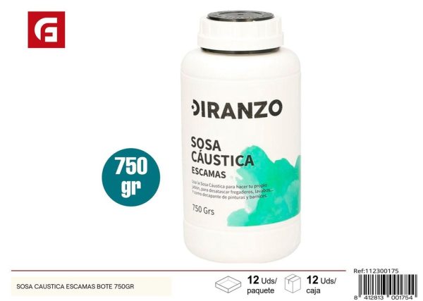 Sosa cáustica en escamas 750gr - Productos de limpieza