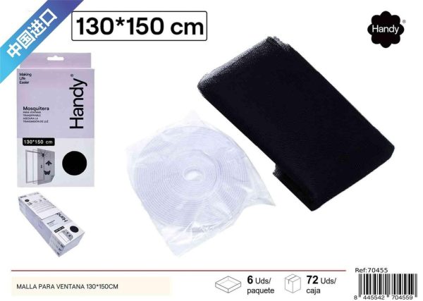 Malla para ventana negra 130*150 cm - Protección contra insectos