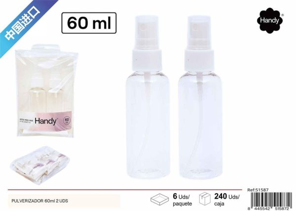 Pulverizador 60ml 2 piezas - Dispensadores de viaje