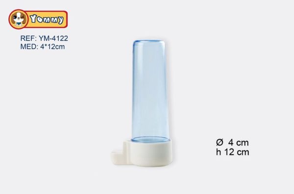 Bebedero pájaro redondo azul 1 pza 4*12 cm - Accesorios para aves