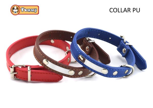 Collar de PU con chapa 3.0*60 cm - Collares para mascotas