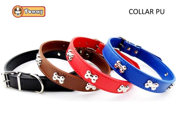 Collar hueso de PU 1.5*35 cm - Artículos para mascotas