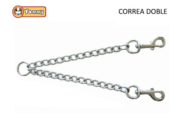 Correra doble de acero inoxidable 3.5mm*60cm - Accesorios para mascotas
