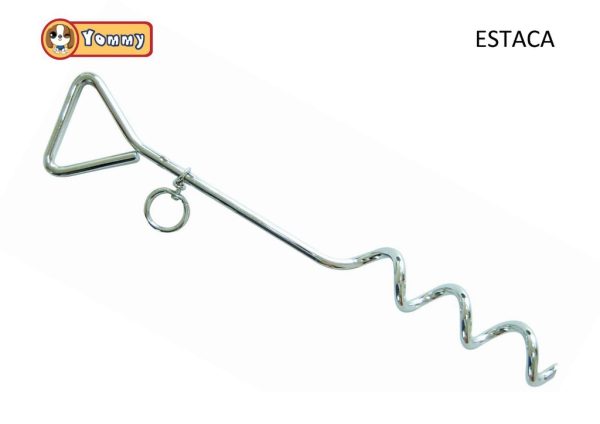 Estaca para amarrar perros 40 cm - Accesorios para mascotas y jardín