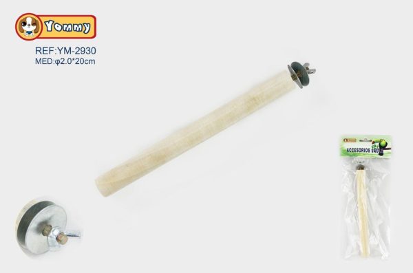 Palo de Madera 2.0*20CM - Accesorios para jaulas