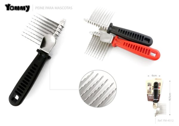Peine D para mascotas 16.5 x 6 - Accesorios para mascotas
