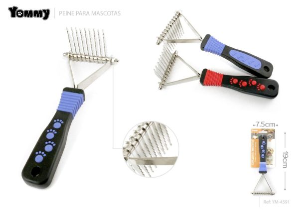 Peine para mascotas 19x7.5cm - Accesorios para mascotas