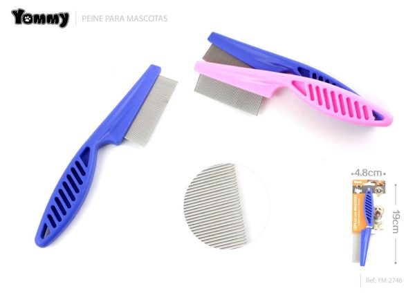 Pente anti pulgas con mango 19*4.8 cm - Peines para mascotas