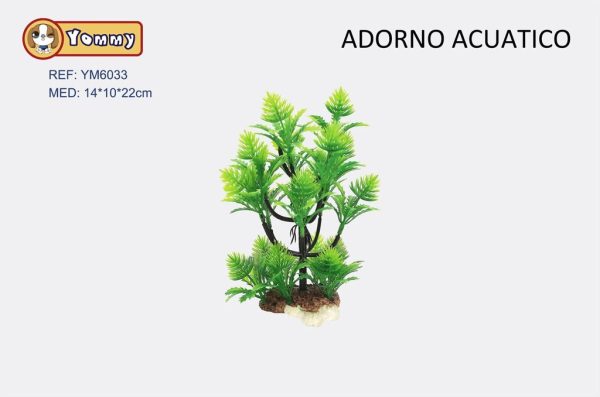 Adorno acuático de plástico de 14x10x22cm