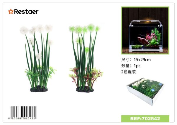 Adorno para acuarios con plantas 15x29cm para decoración acuática