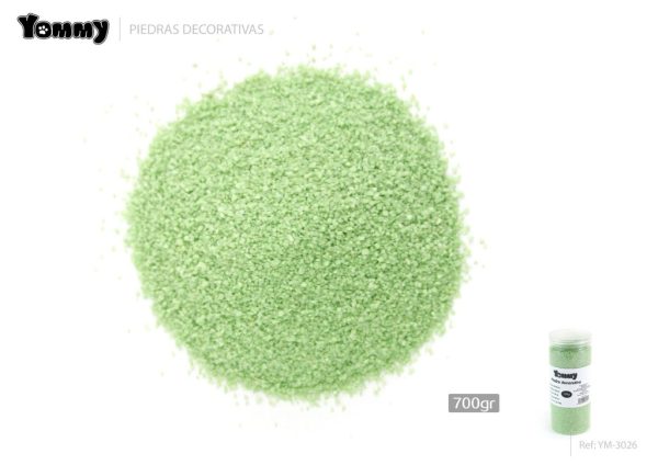 Arena verde pavo real decorativa para acuarios 700g - Decoración para acuarios