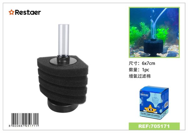 Bomba de oxígeno 6x7cm para acuarios