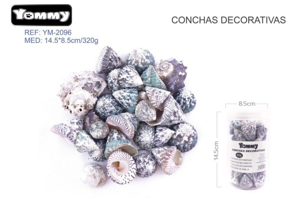 Conchas decorativas verdes 320g - Decoración para acuarios