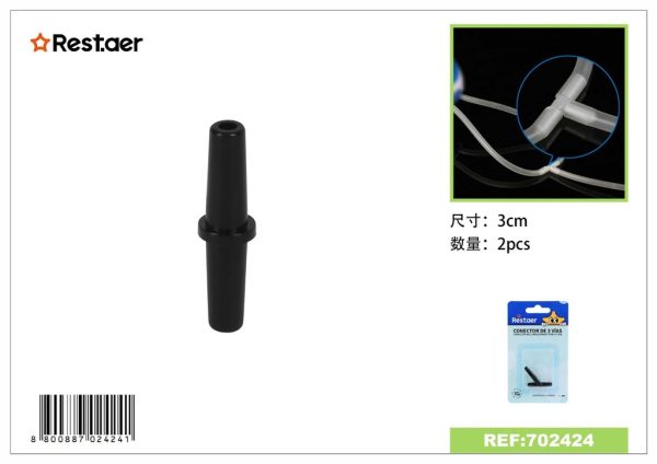 Conector de bomba de oxígeno negro - Accesorios para acuarios y mantenimiento