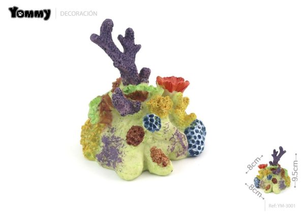 Coral decorativo para acuario 8*8*9.5 cm