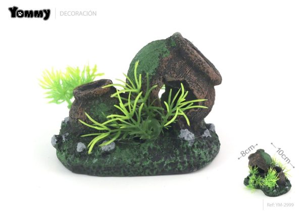 Decoración barril de acuario 10*8*8 cm - Decoraciones para acuarios