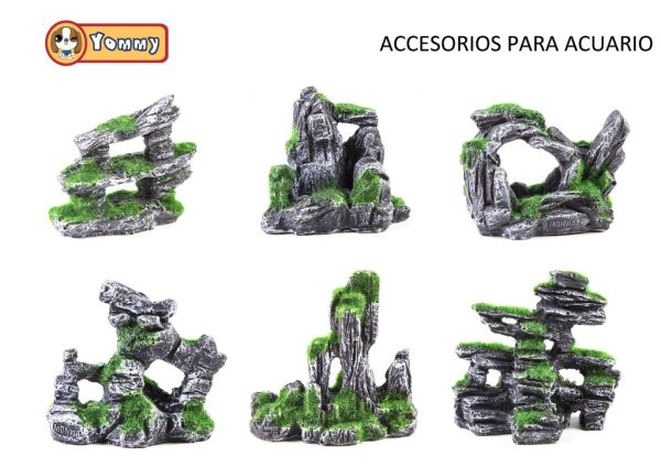 Decoración de acuario en forma de montículo de resina 11x6x10 cm - Accesorios para mascotas