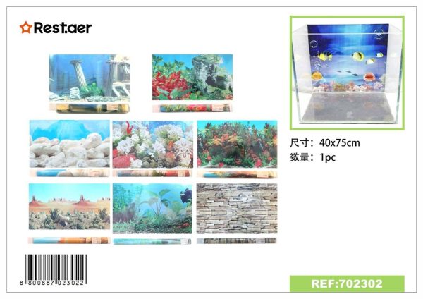 Fondo para pecera 40*75 cm - Decoración para acuarios