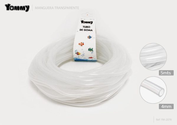 Manguera transparente para acuario 4 mm x 5 m - Accesorios para peces