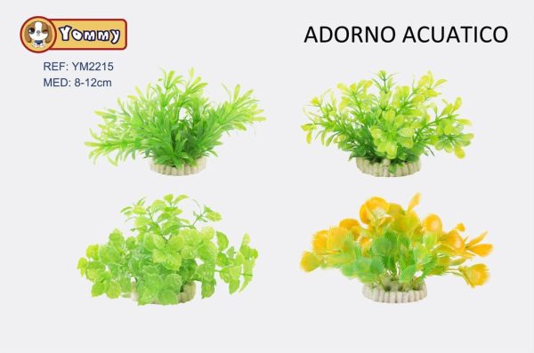 Planta acuática de plástico 8-12CM - Decoración para acuario