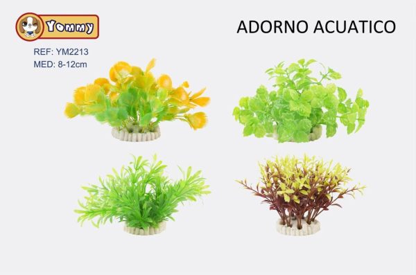 Planta acuática de plástico 8-12CM - Decoración para acuario - Imagen 2