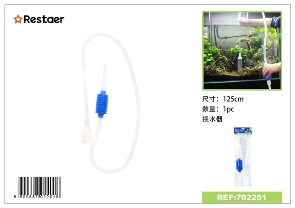 Sifón con bomba manual 1.25 m - Accesorios para acuarios