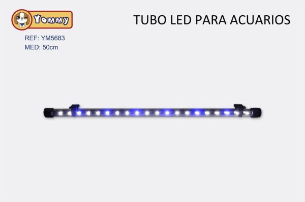 Tubo LED para acuarios color azul blanco 52 cm - Iluminación para acuarios