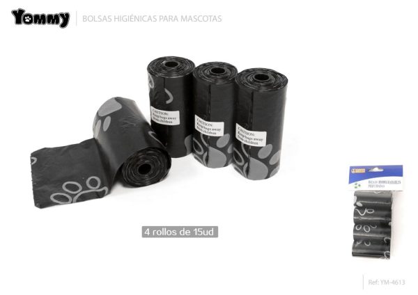 Bolsa de excrementos biodegradable negra perfumada - Accesorios para mascotas