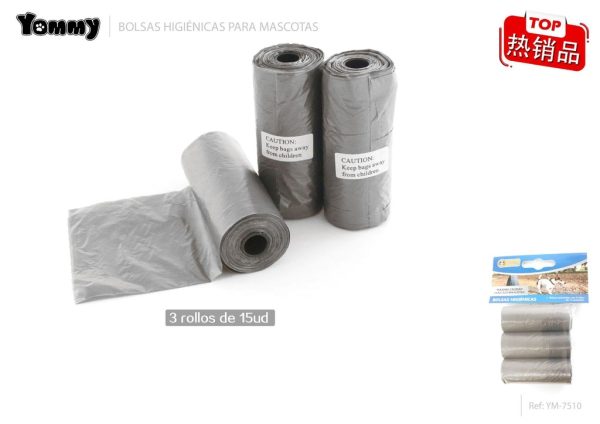 Bolsitas higiénicas para mascotas color sólido 3 x 15 - Accesorios para mascotas - Imagen 2
