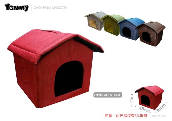 Casa para perro mediana 39x45x48 cm - Accesorios para mascotas