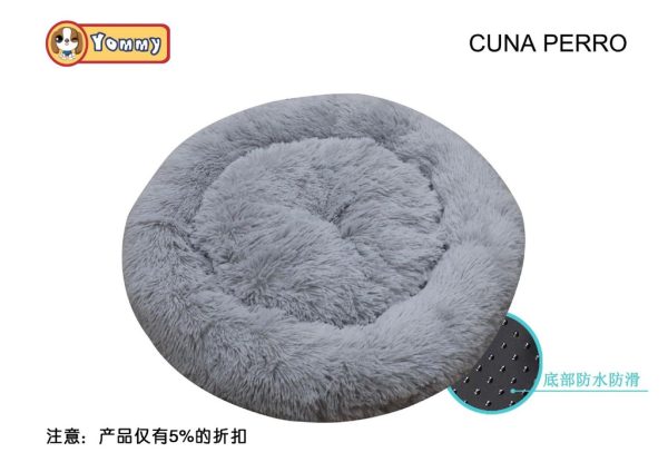 Colchoneta para perro gris 60x60cm - Cama cómoda para mascotas