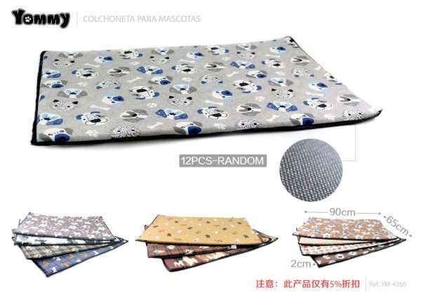 Colchoneta ribeteada para mascotas 90x65x2cm 12 unidades para comodidad de animales
