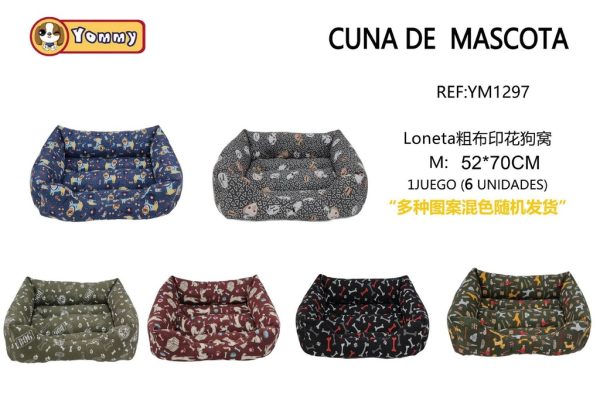 Cuna cuadrada de piel sintética para mascotas 80x60 cm - Camas cómodas y seguras para animales