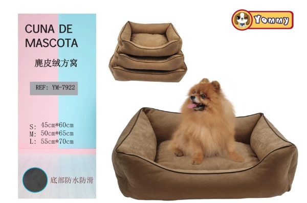 Cuna de Mascota de Piel Suave Color Camel YD-79222 - Accesorios para Mascotas