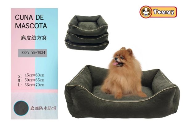Cuna de Mascota de Piel Suave Color Caqui YD-79246 - Accesorios para Mascotas
