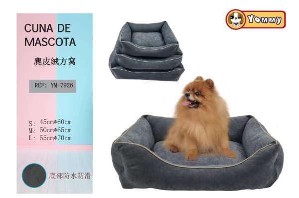Cuna de Mascota de Piel Suave Color Gris YD-79260 - Accesorios para Mascotas