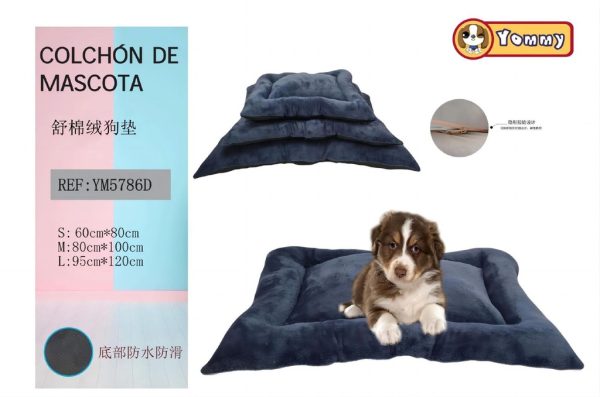 Cuna de perro 3 piezas color azul YD-57862D - Camas para mascotas de lujo