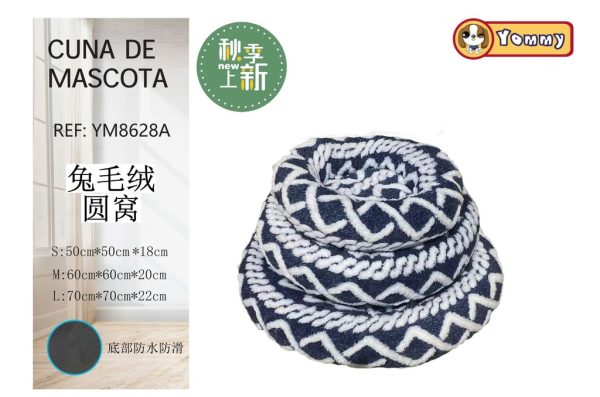 Cuna de perro 3 piezas color azul oscuro REF 8628A - Camas para mascotas de lujo