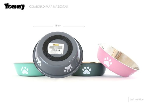 Comedero antideslizante para mascotas 18cm - Plato para alimentación