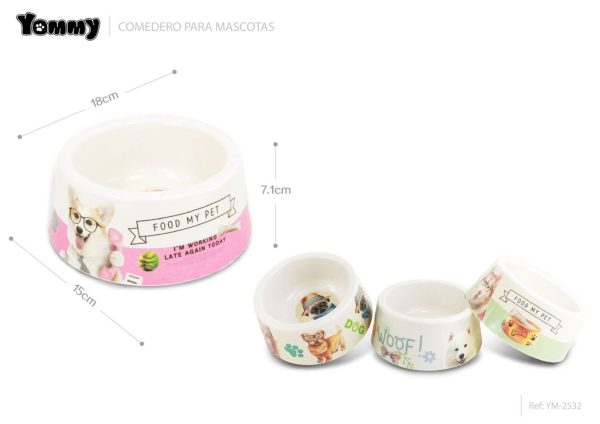 Comedero de PVC 18x15x7.1 cm - Accesorios para mascotas