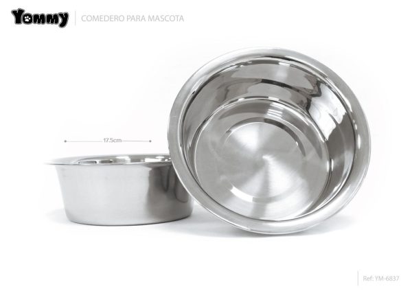 Comedero de acero inoxidable 17.5cm - Accesorios para perros