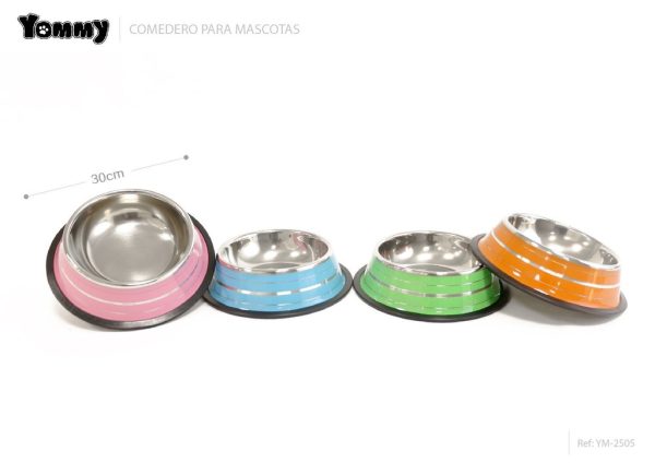 Comedero de acero inoxidable 30 cm - Accesorios para mascotas