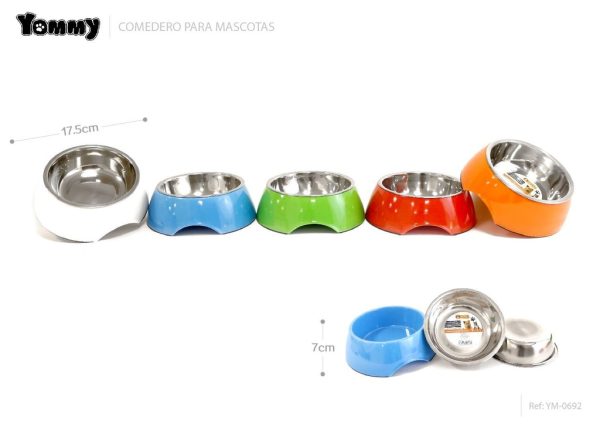 Comedero de acero inoxidable para perros 17.5*7CM - Accesorios para mascotas