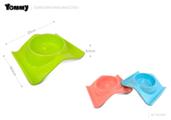 Comedero de plástico para mascotas 25*19.5*6.5CM - Accesorios para mascotas