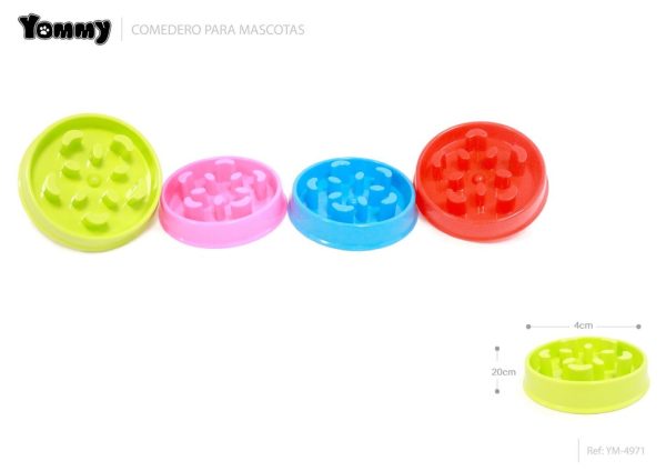 Comedero para comer lento 20*20*4cm - Estilo selva (PP resina)